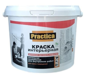Краска интерьерная супербелая 5кг PRACTICA