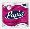 Туалетная бумага Papia 3-х слойная 4шт Белая 1/14