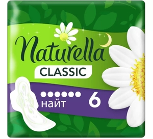 Прокладки Naturella Classic ночные 6кп 6шт 1/18