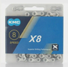 Цепь KMC X8, 116 звеньев, 6–8 скоростей, с замком