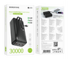 Повербанк 30 000mAh Borofone BJ57B 2USB/Type-C/Micro с проводом Type-C/Lightning черный