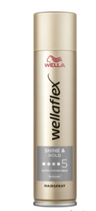 Лак для волос Wellaflex Shine&Hold Блеск и фиксация ССФ 5 250мл 6ш/уп