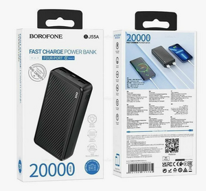 Повербанк 20 000mAh Borofone BJ55A Micro USB/USB*2/Type-C (black)(235110)