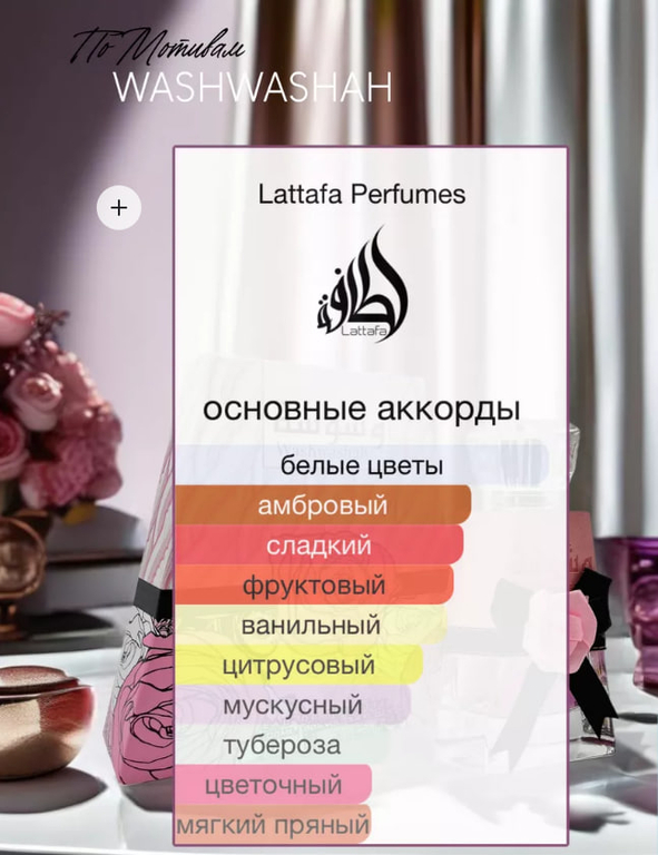 Парфюм женский Арабские Lattafa Washwashah 100 мл