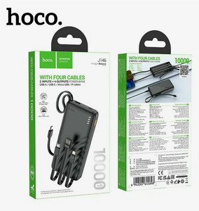 Повербанк 10 000мач HOCO J146 Night tide with 4 cables (черный)