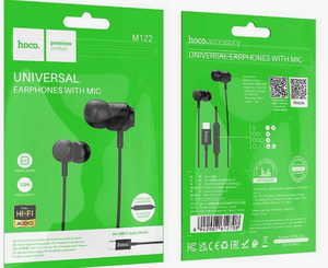Наушники HOCO M122 Power metal universal digital earphones with microphone Type-C (черный)