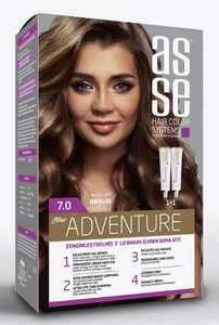 ASSE 7.0 краска для волос (auburn set) русый набор 50+50 мл (*24) Турция