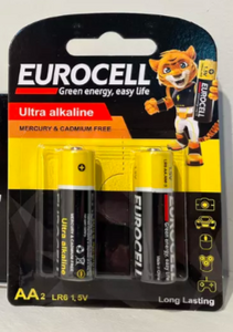 Батарейки Eurocell, алкалиновые AA 2шт