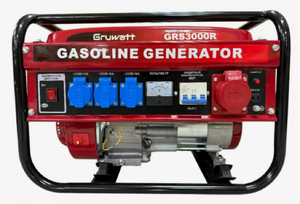 Генератор бензиновый Gruwatt GRS3000 2.7/3.0кВт, ручной стартер, бак 15л